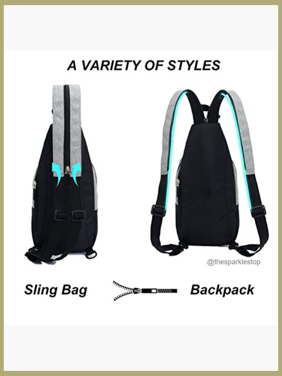 Convertible Sling Backpack Crossbody Chest Bag for Hiking Travel main image 7